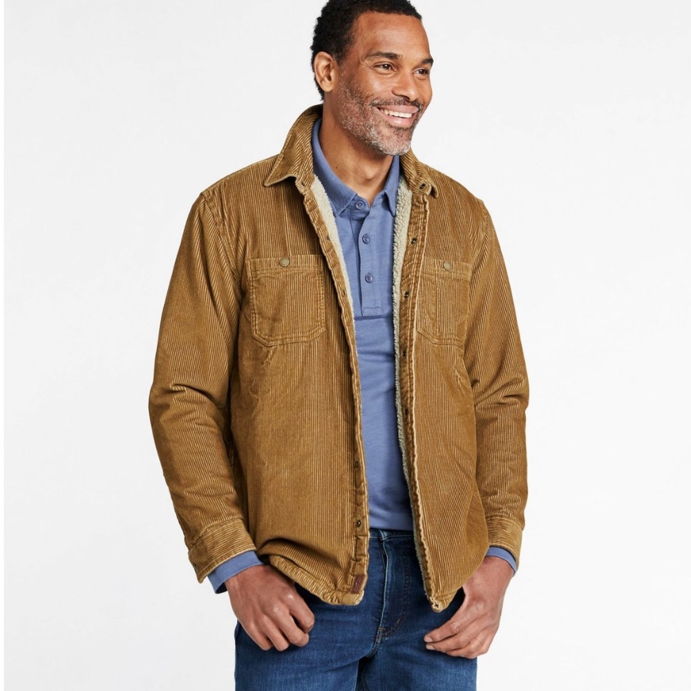 LL Bean Corduroy Fleece Lined Jacket - XL
